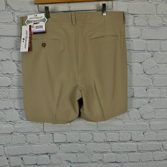 Grand Slam Men's Performance Stretch 360° Golf Short, Size 38, Chinchilla, NWT - Picture 3 of 9